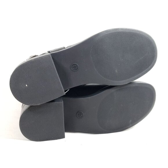 Womens Size 10 Black Harness Ankle Boots Black Faux Leather - Picture 9 of 9